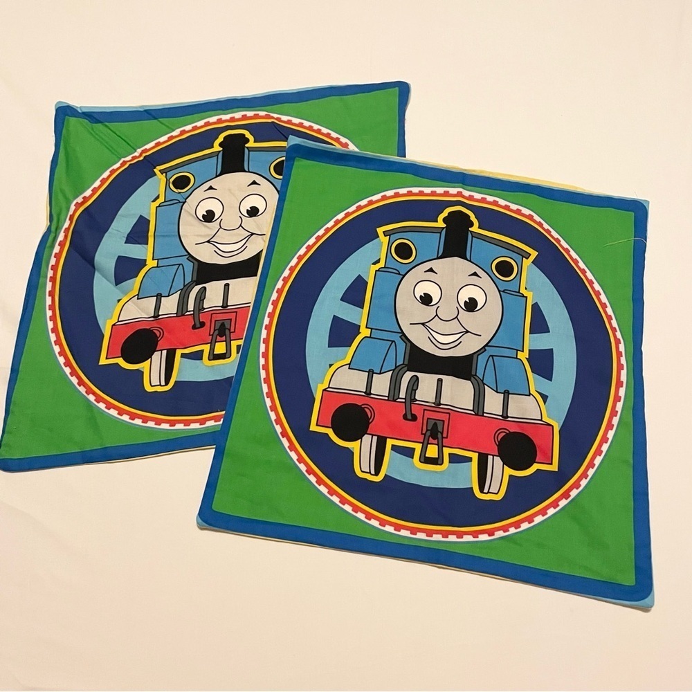 Thomas & Friends Pillowcases Homemade 16” x 15.5” Pillow Cases Lot of 2